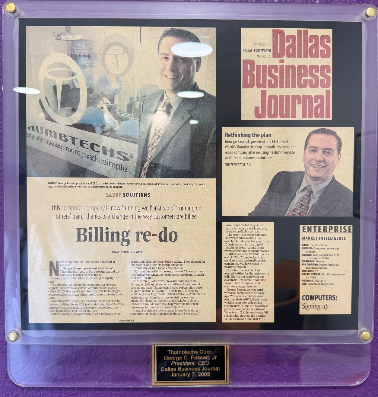 2005 Dallas Business Journal — EnterpriseZone Article
