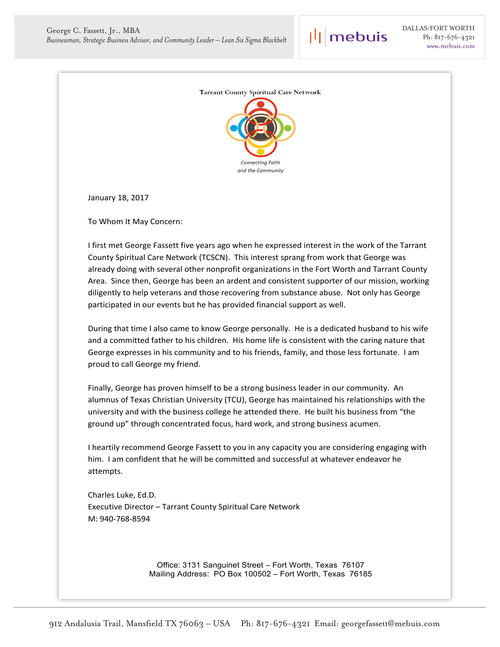 Recommendation: Recommendation — Spiritual Care Network